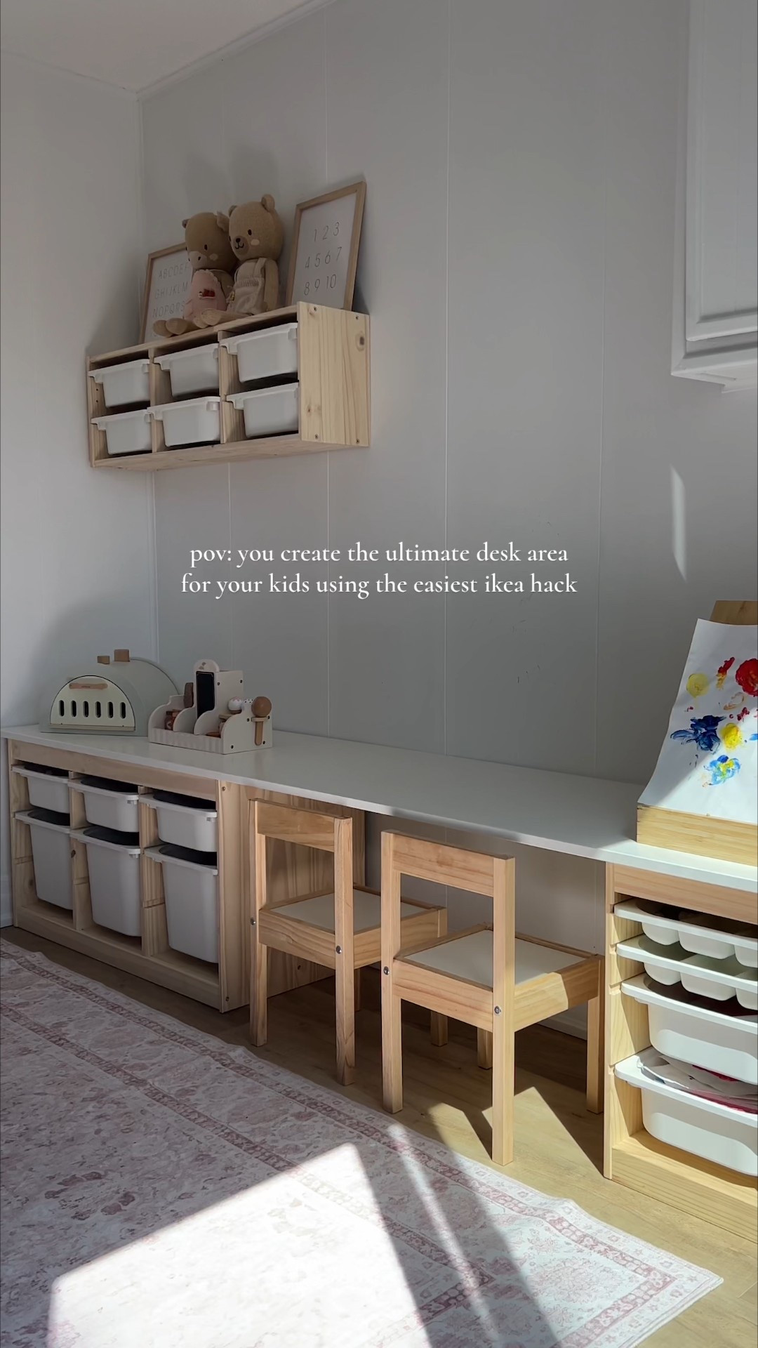 IKEA trofast desk diy ❤️

#LTKfamily #LTKcanada #LTKkids