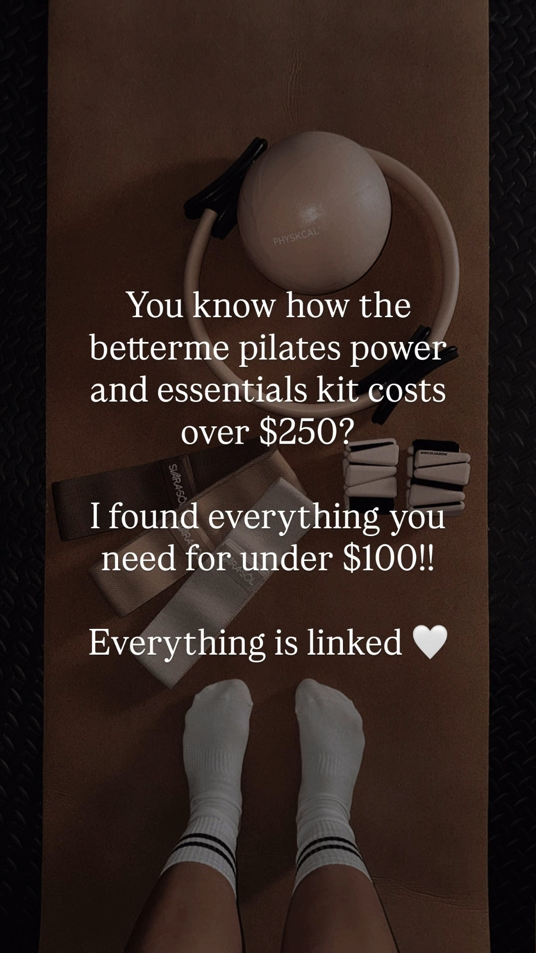 My current personality is at home Pilates, so you best believe I wanted to get everything I need for as cheap as possible plus make it look cute 

In total, the essentials and power kits from betterme are over $250! Yes they’re beautiful and aesthetic but I pieced together my own neutrals kit à la carte for under $100! (Not pictured, stretching bands and 2lb weights) 9 pieces total 

#pilates #athomeworkout #homepilates #pilatesworkout #pilateskit

#LTKActive #LTKmorningroutine #LTKdayinmylife