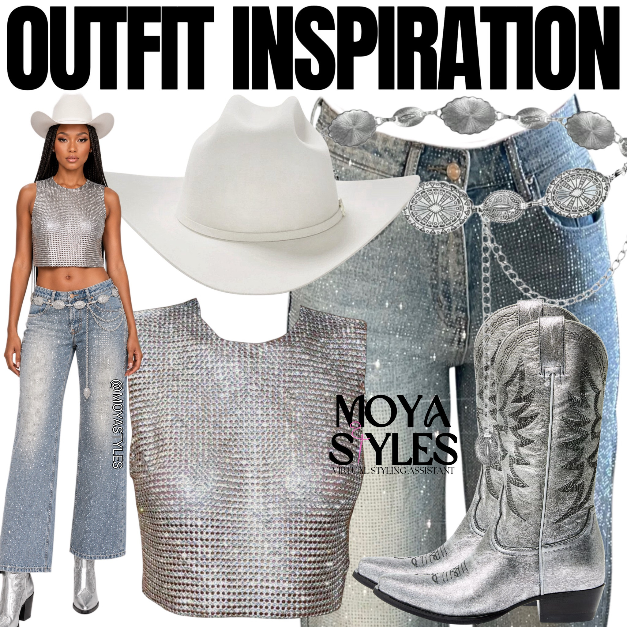 The Rhinestone Rodeo Edit by Moya Styles 

The jeans are from edgylittlepieces.com

#LTKootd