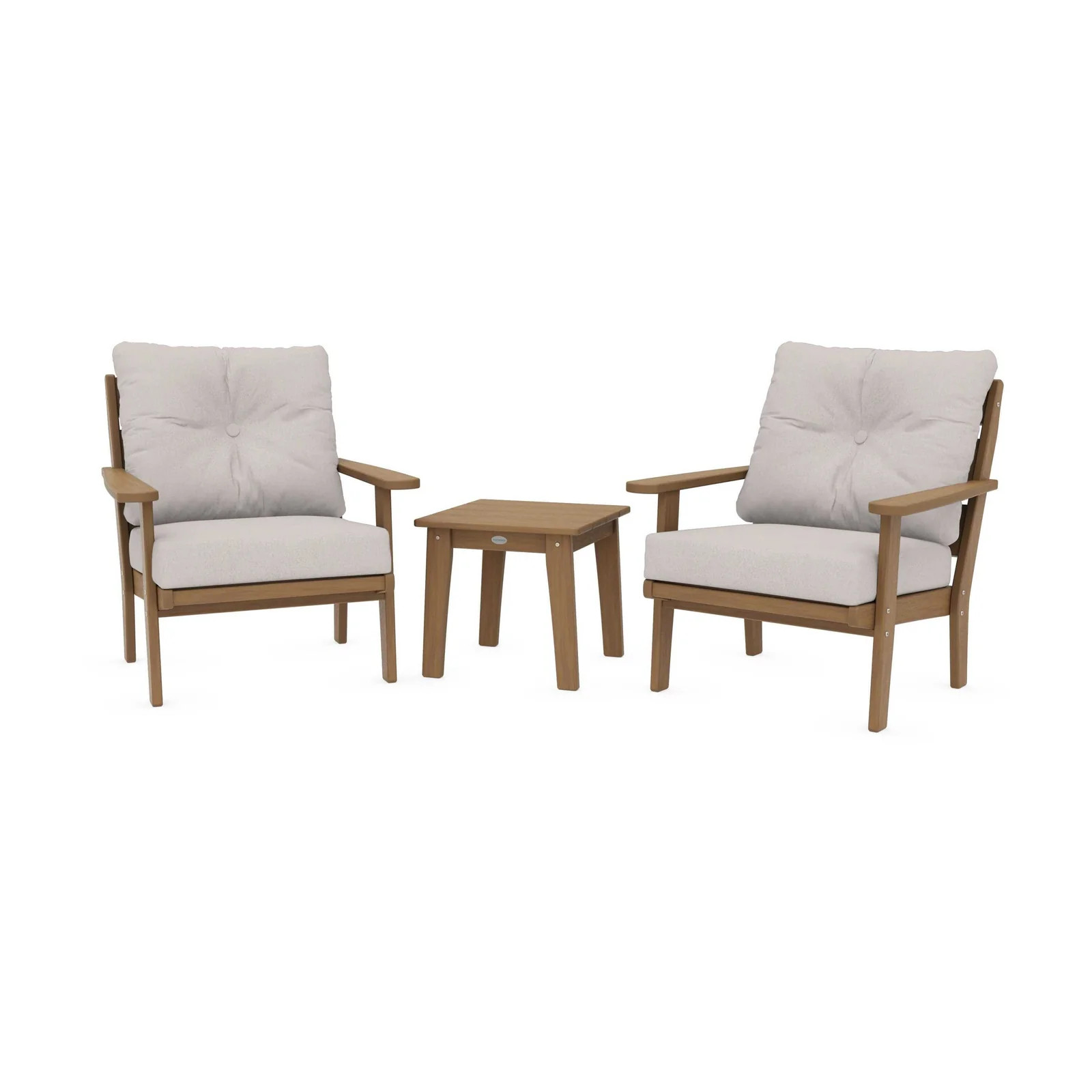 Lakeside 3-Piece Deep Seating Chair Set | POLYWOOD