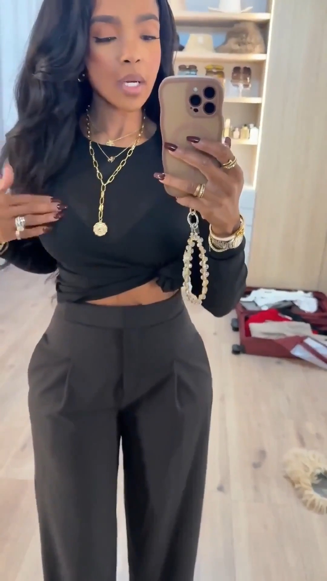 Effortlessly chic in an all-black moment that proves simple can still feel elevated. This matching set is one of those staples you’ll keep reaching for — easy to dress up with heels or keep casual with flats, and perfect for mixing into other looks so the cost per wear keeps dropping over time.

Perfect for dinner dates, nights out, travel days, or polished everyday wear.

📏 Sizing:
Wearing size Small  
Pants: 27 Long  
Height: 5'4" | Weight: 138 lbs | Bust: 34D | Waist: 27" | Hips: 40"

Shop instantly on the app to get all the outfit details.

Matching black set, elevated basics, affordable capsule wardrobe, minimalist outfit ideas, versatile black outfits, long-term shopping staples styled multiple ways.

Follow me on Instagram and YouTube @kirasfashionfinds



#LTKWorkwear #LTKPetite #LTKootd