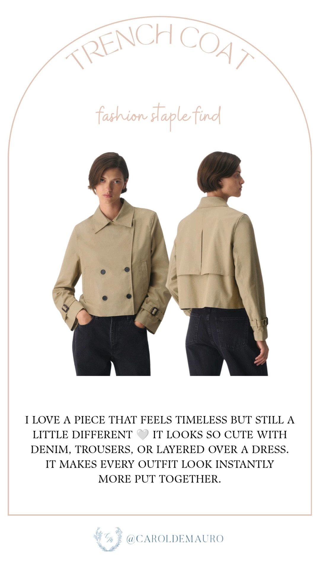 cropped trench coat, closet stable, neutral fashion, petite fashion, outerwear must have, capsule wardrobe, aritzia

#LTKootd #LTKPetite #LTKU