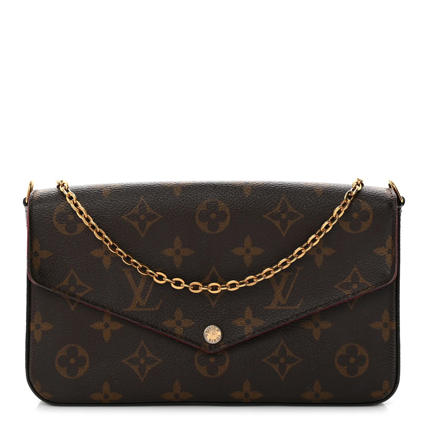 Louis Vuitton Monogram Pochette Felicie Chain Wallet Fuchsia 1888105 | FASHIONPHILE (US)