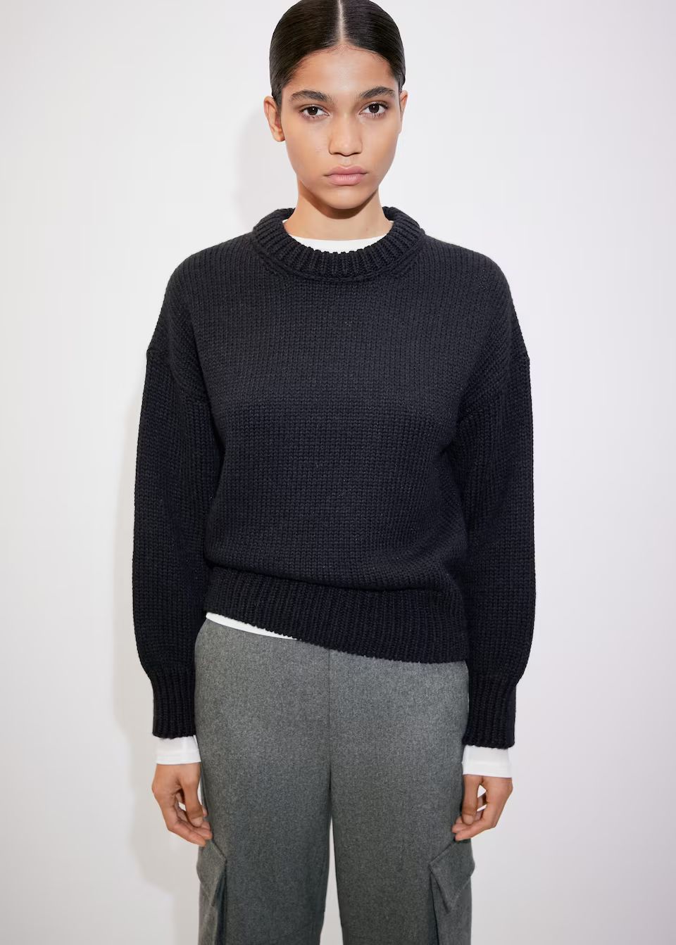 Puffed-sleeved wool sweater -  Women | Mango USA | MANGO (US)