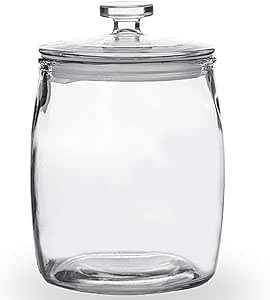 Folinstall Wide Mouth Apothecary Jar with Lid, 0.5 Gallon Glass Jar for Kitchen Storage and Laund... | Amazon (US)