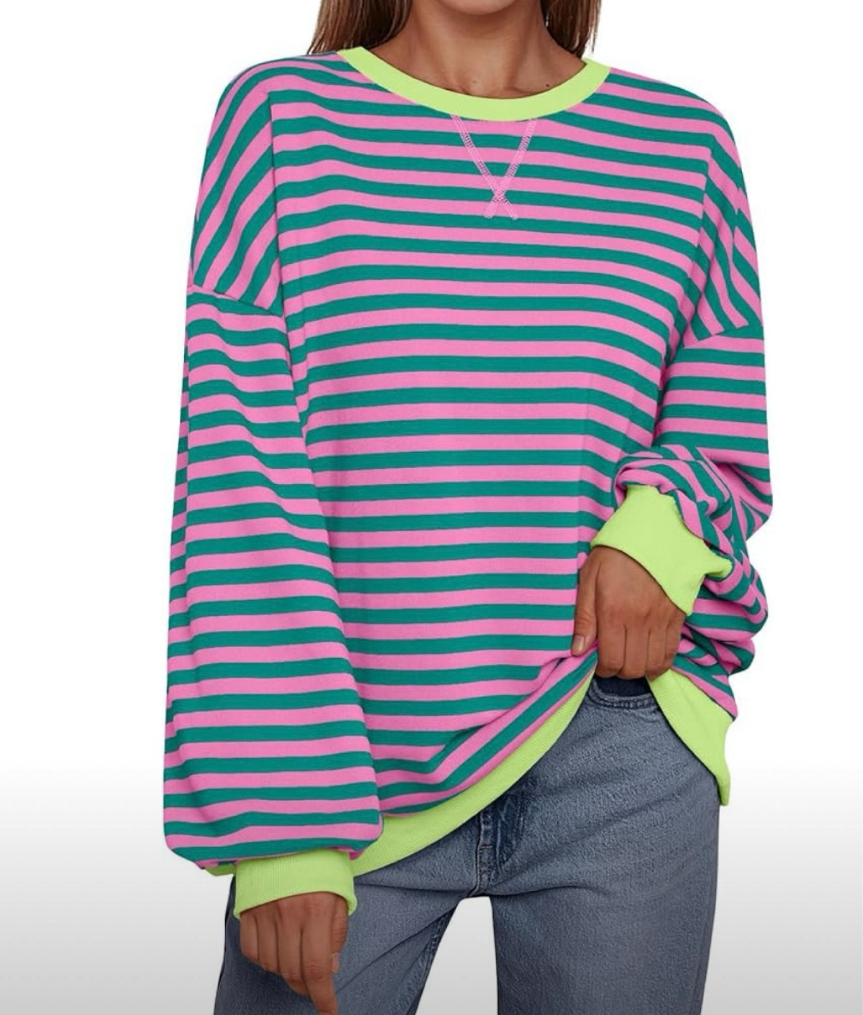 Trendy Queen Oversized Sweatshirt for Women 2024 Fall Crewneck Striped Long Sleeve Shirts Hoodies Preppy Top Y2K Outfits 

#LTKFindsUnder100 #LTKFindsUnder50 #LTKStyleTip