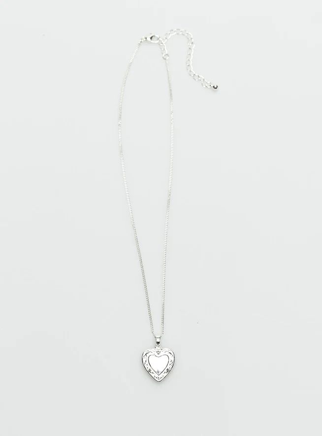 Lock It Up Necklace Silver | Princess Polly US