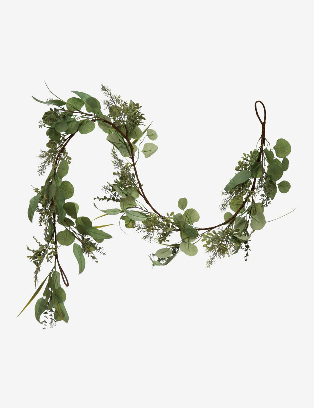 Faux Eucalyptus and Evergreens Garland | Lulu and Georgia 