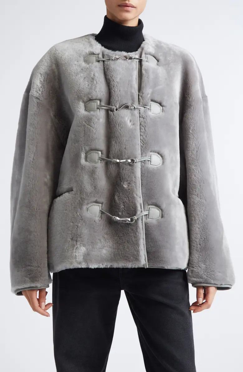 TOTEME Teddy Genuine Shearling Clasp Jacket | Nordstrom | Nordstrom