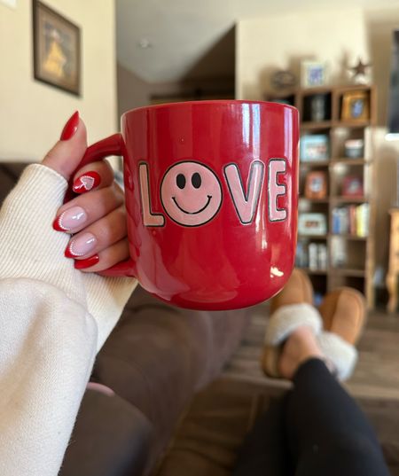 VDAY MANI + L😍VE COFFEE CUP 💅 (mani linked in IG bio) 

#LTKhome #LTKMostLoved