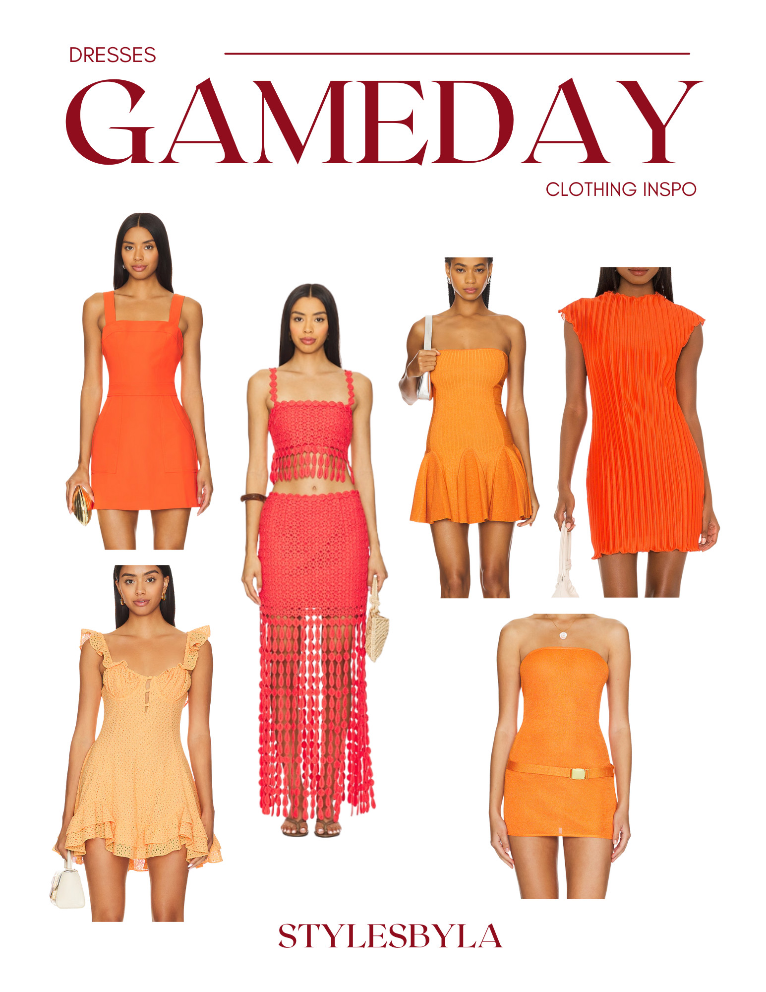 Orange Gameday Outfit inspo| orange dresses for college gameday
-Tennessee gameday outfit , clemson gameday, orange set, orange mini dresses, college gameday, dresses, cocktail, formal,  

 #LTKSeasonal #LTKParties #LTKStyleTip