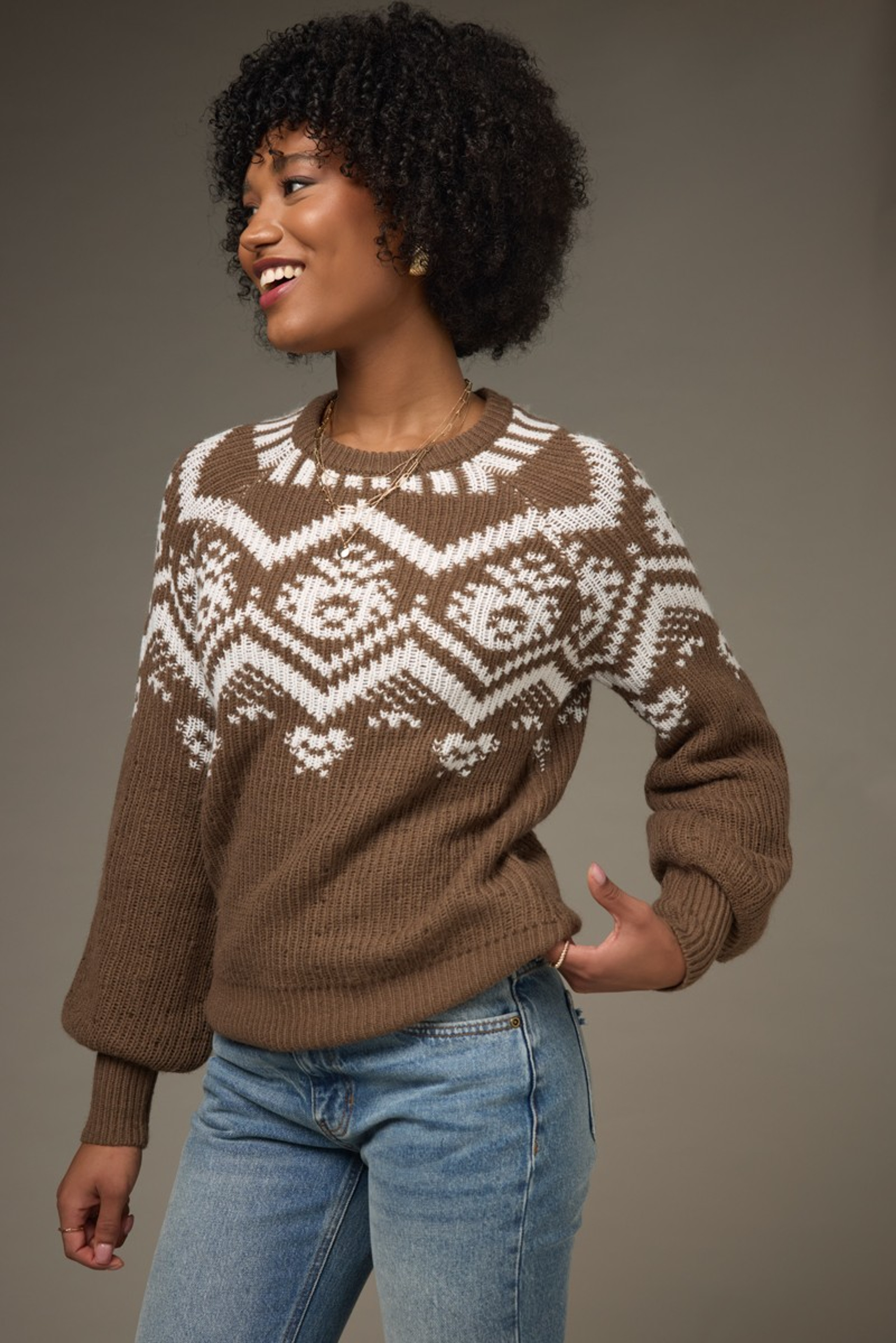 Marilyn Fairisle Pullover Sweater | Francesca's