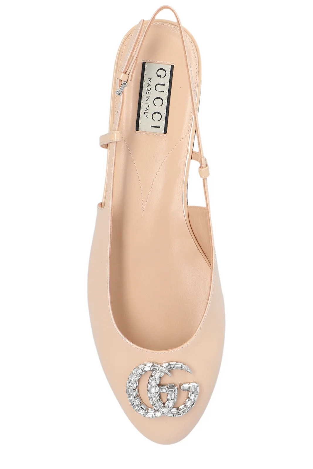 Gucci Logo Embellished Slingback Flats | Cettire Global