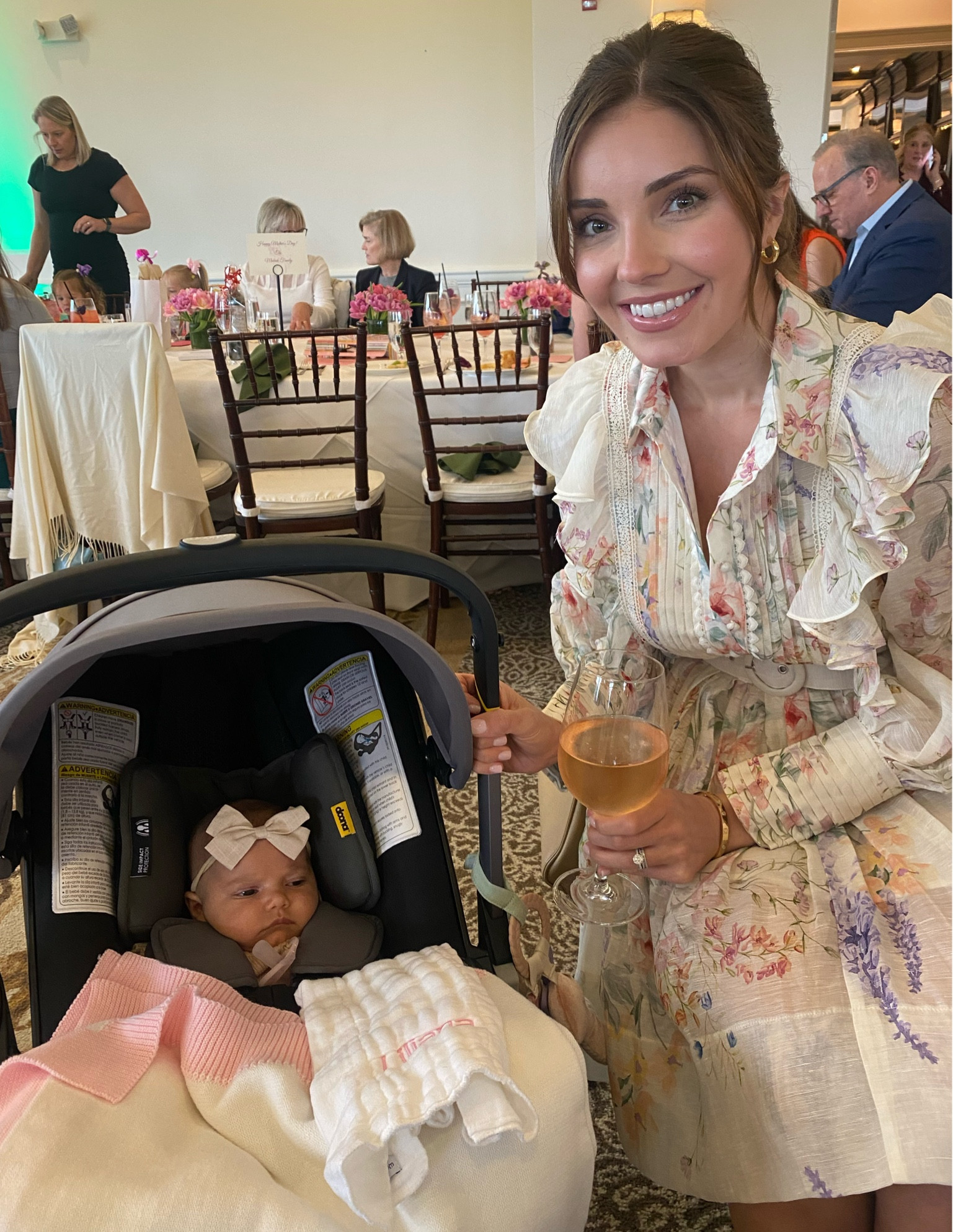 Zimmermann style dress💐and a favorite baby product, the Doona stroller. 

Nursing friendly dress, wedding guest dress, floral dress 

#LTKSummerSales #LTKxNSale #LTKBaby