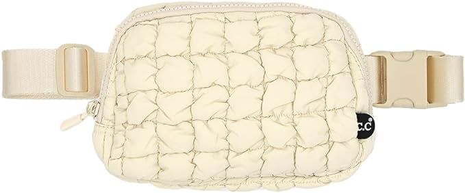 C.C Quilted Puffer Fanny Pack For Women Unisex - Daily Waist Crossbody Belt bag With Adjustable S... | Amazon (US)