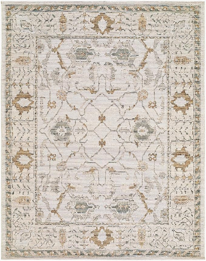 Hauteloom Jeneva Wool Living Room, Bedroom Area Rug - Neutral Traditional - Brown, Beige, Ivory, ... | Amazon (US)