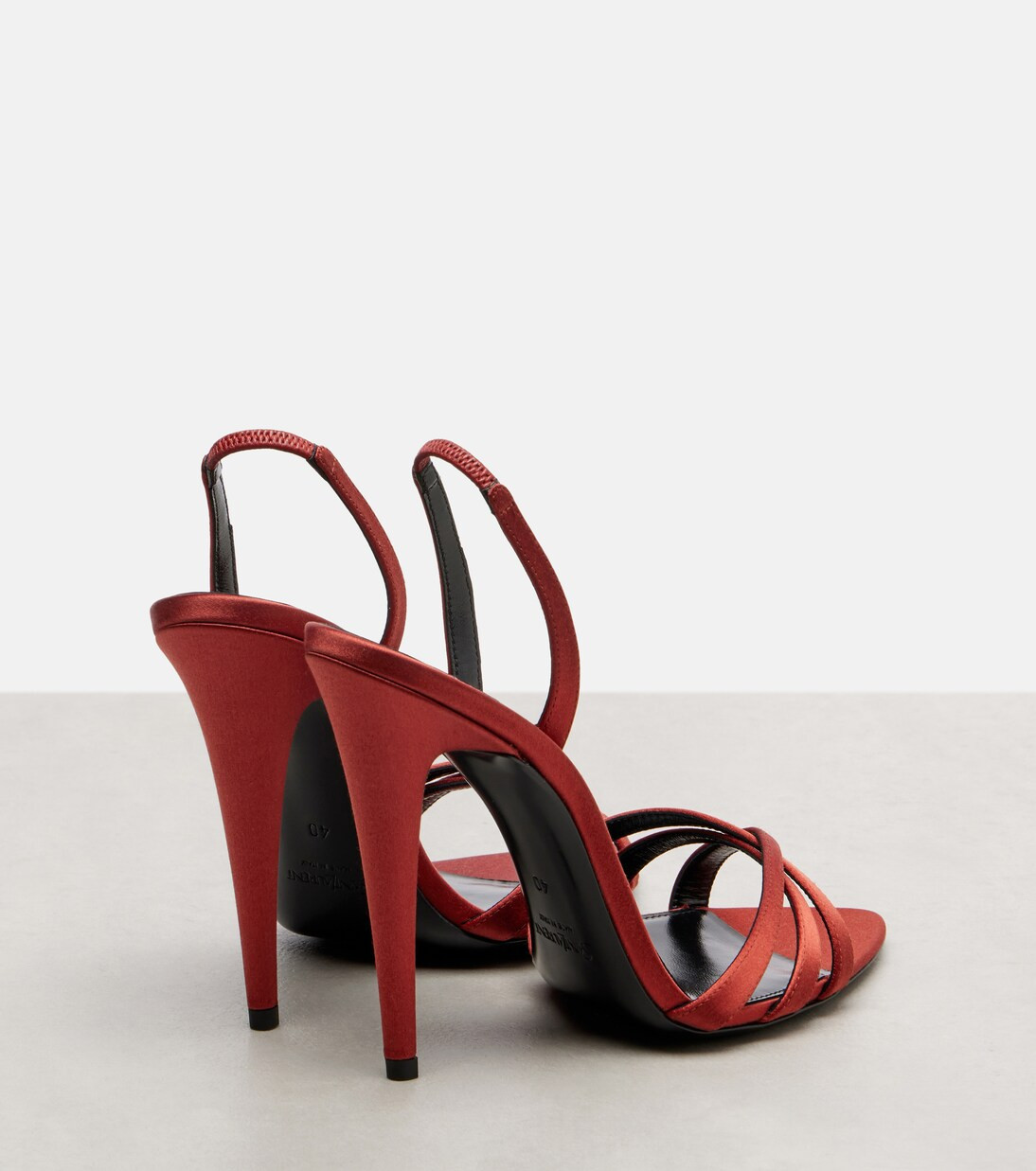 Kate crêpe satin slingback sandals | Mytheresa (UK)