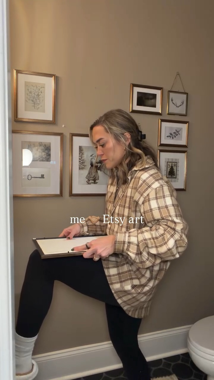 me 🤝🏼 Etsy art😌🎄 love these seasonal ones! I just keep them all in their frames & swap them out w/ the seasons! 

Home decor / frames / gallery wall / holiday decor / Holley Gabrielle 

#LTKHome #LTKHoliday #LTKFindsUnder50