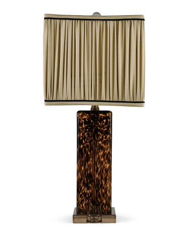 25In Glass Tortoise Shell Table Lamp | TJ Maxx