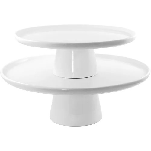 10 Strawberry Street 2 Pc Cake Stand Set, White | Walmart (US)