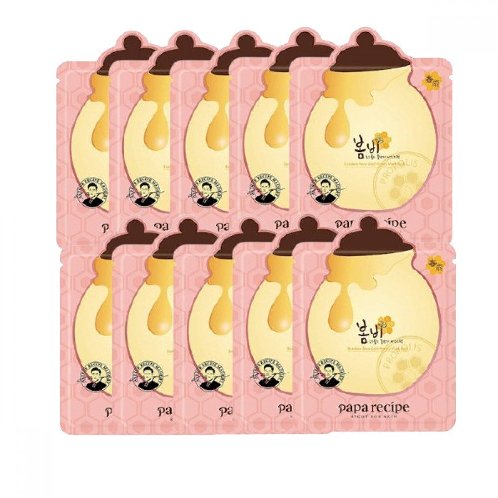 Papa Recipe - Bombee Rose Gold Honey Mask Pack - 10pcs | STYLEVANA