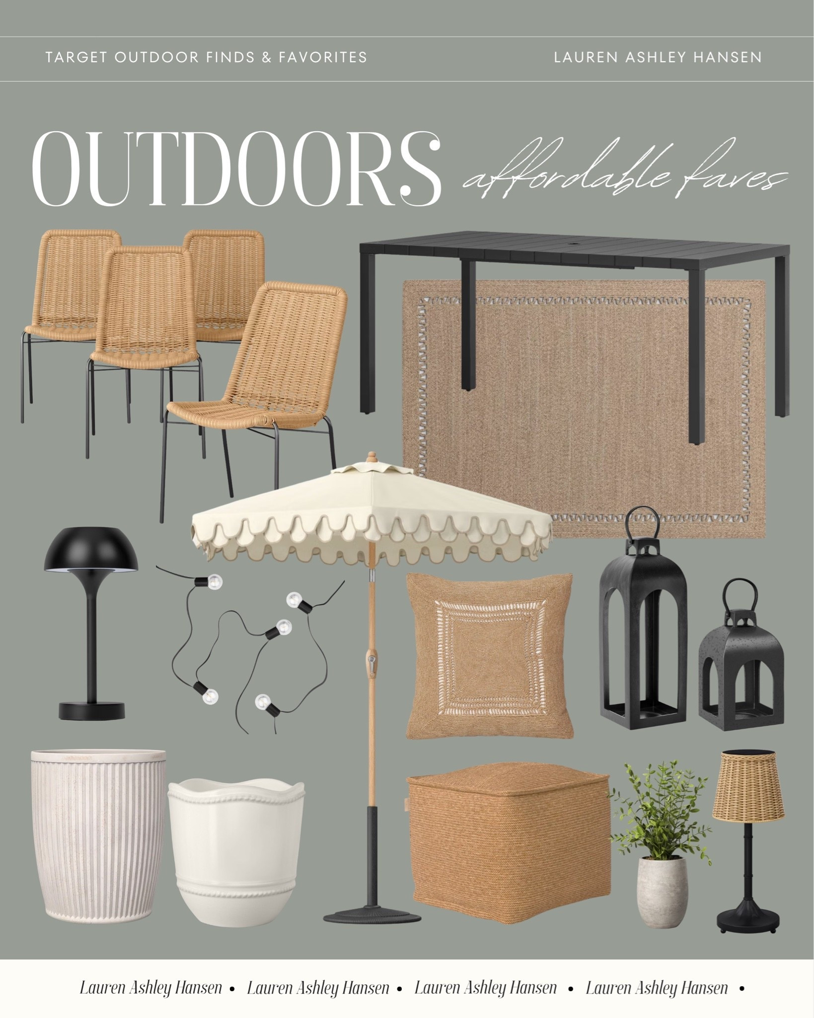 Curated outdoor living finds and favorites from Target! The prettiest mix of lighting, furniture, planters, and more! Many of these affordable pieces are on sale right now, too!

#LTKSeasonal #LTKHome #LTKSaleAlert