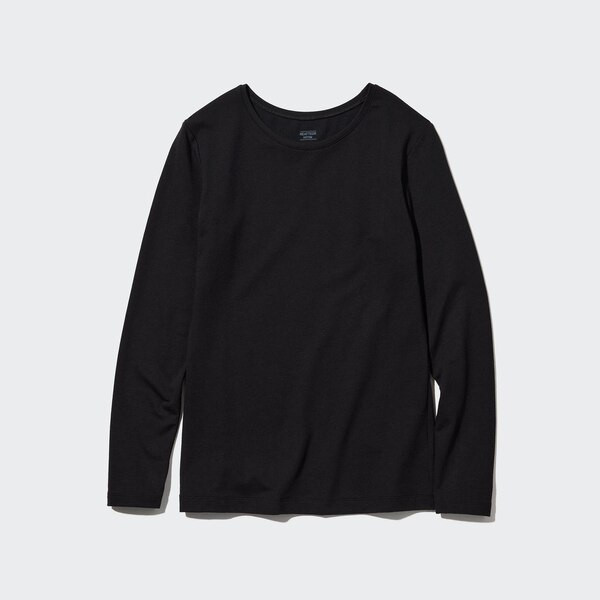 HEATTECH Cotton Crew Neck Long-Sleeve T-Shirt (Extra Warm) | UNIQLO (US)