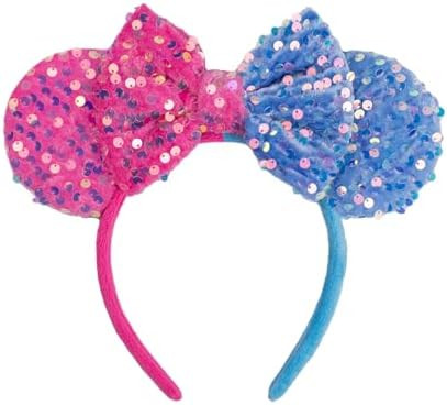 Batsysm Velvet Mouse Ear Headband with Full Sequins, Glittering Hair Bow Headband, Shiny Fashion ... | Amazon (US)