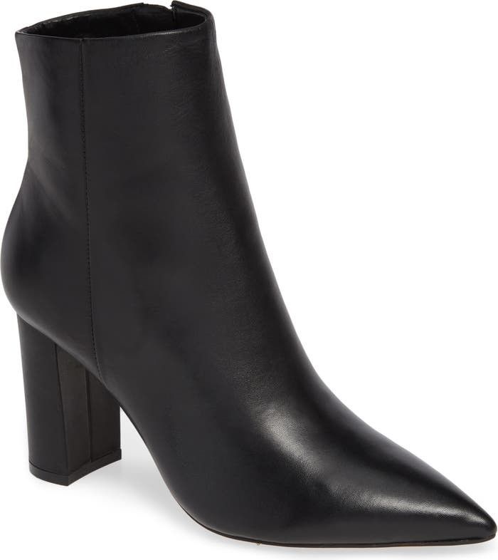 Ulani Pointy Toe Bootie Black Shoes Black Boots Black Booties Spring Outfits Work Wear | Nordstrom