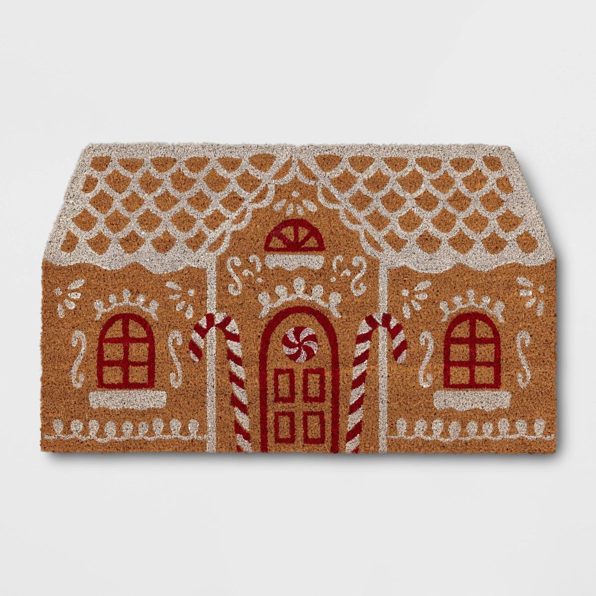 30"x18" Gingerbread House Christmas Novelty Coir Outdoor Mat Brown - Wondershop™ | Target
