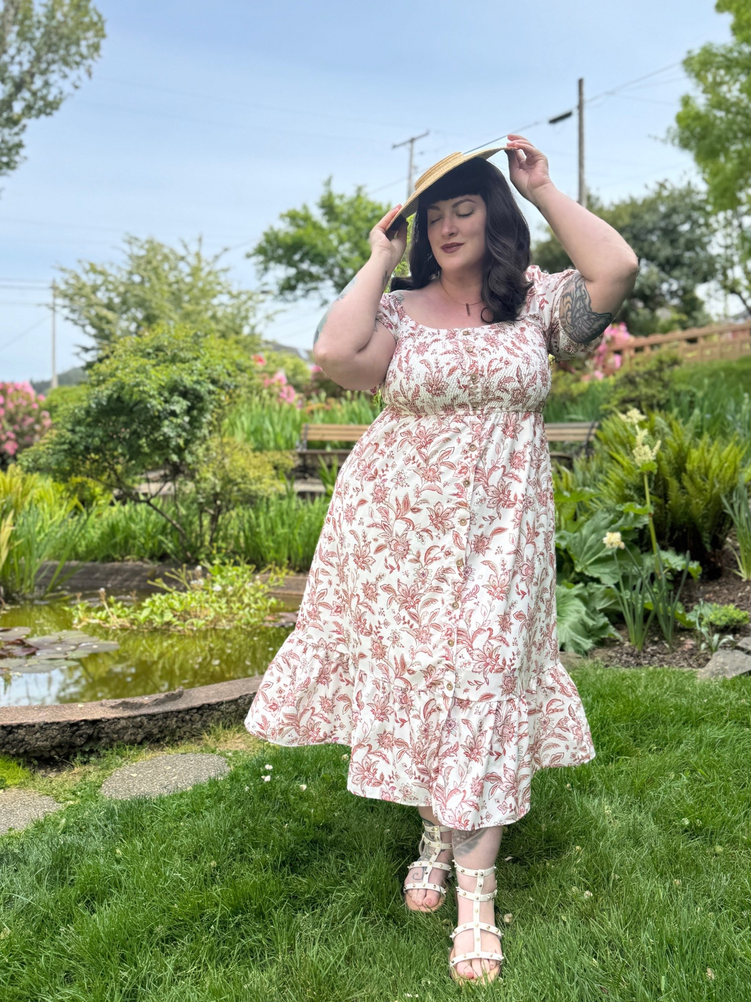 Beige spring floral dresss

#LTKPlusSize #LTKSeasonal #LTKFindsUnder50