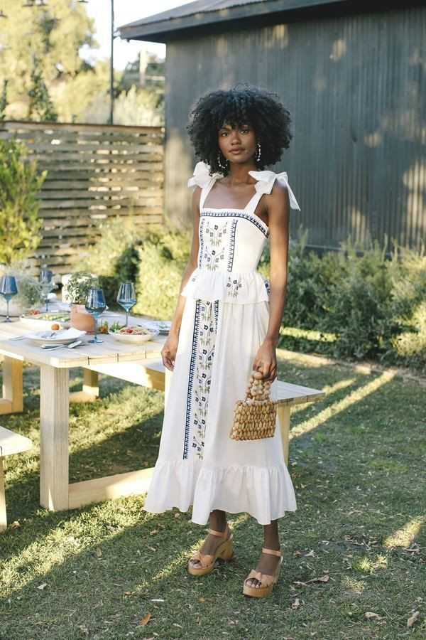 Off White With Embroidery Giselle Dress | Tuckernuck (US)