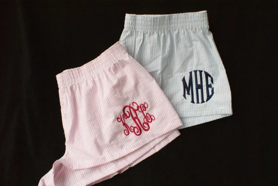 CLOSEOUT SALE Bride and Bridemaid Gift, Monogrammed Boxers, Personalized Boxer Shorts, Boxer Shorts | Etsy (US)