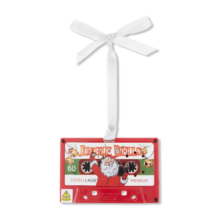 Mr. Christmas Retro Cassette Ornament, Red | Walmart (US)