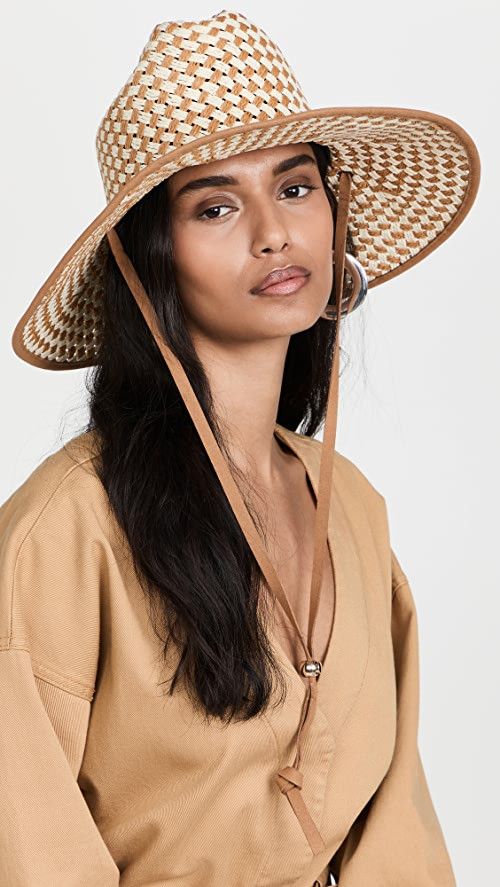 Lele Sadoughi Straw Checkered Hat | SHOPBOP | Shopbop