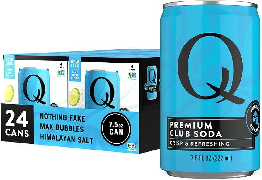 Q CLUB SODA - Club soda with Himalayan Salt - Ideal for Cocktails & Mocktails - No Sugar, Perfect... | Amazon (US)