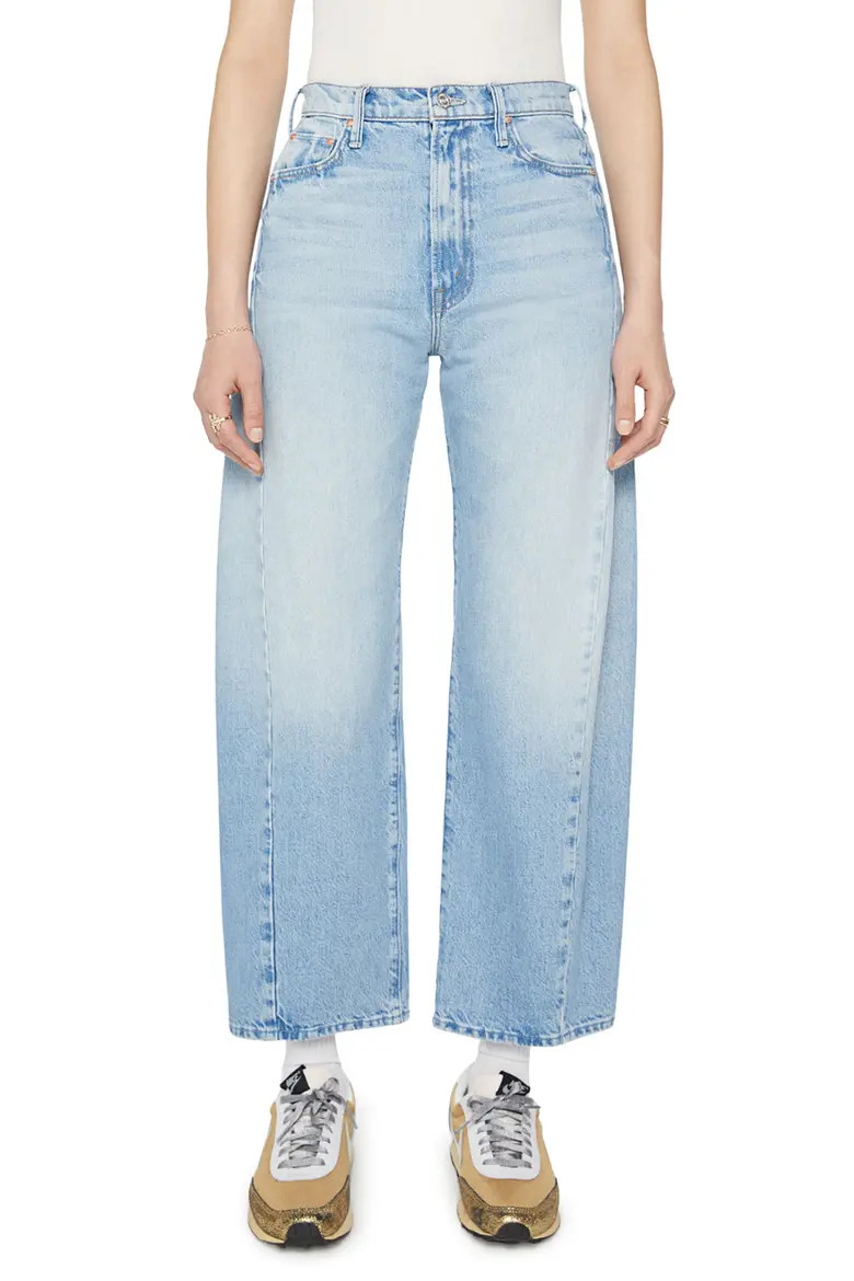 MOTHER The Half Pipe Sneak High Waist Wide Leg Jeans in This Is How I Roll at Nordstrom, Size 31 | Nordstrom