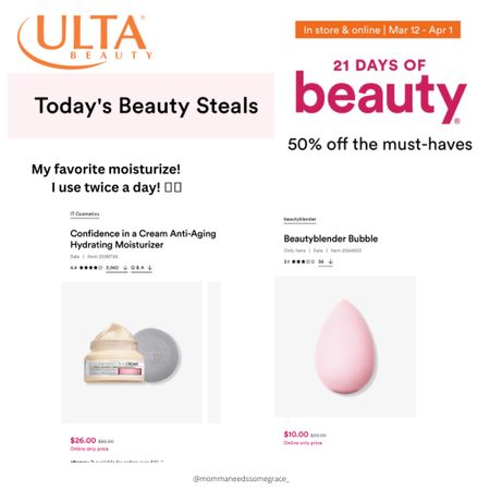 My favorite moisturizer is 59% off today!!! 

#LTKbeauty #LTKsalealert #LTKunder50