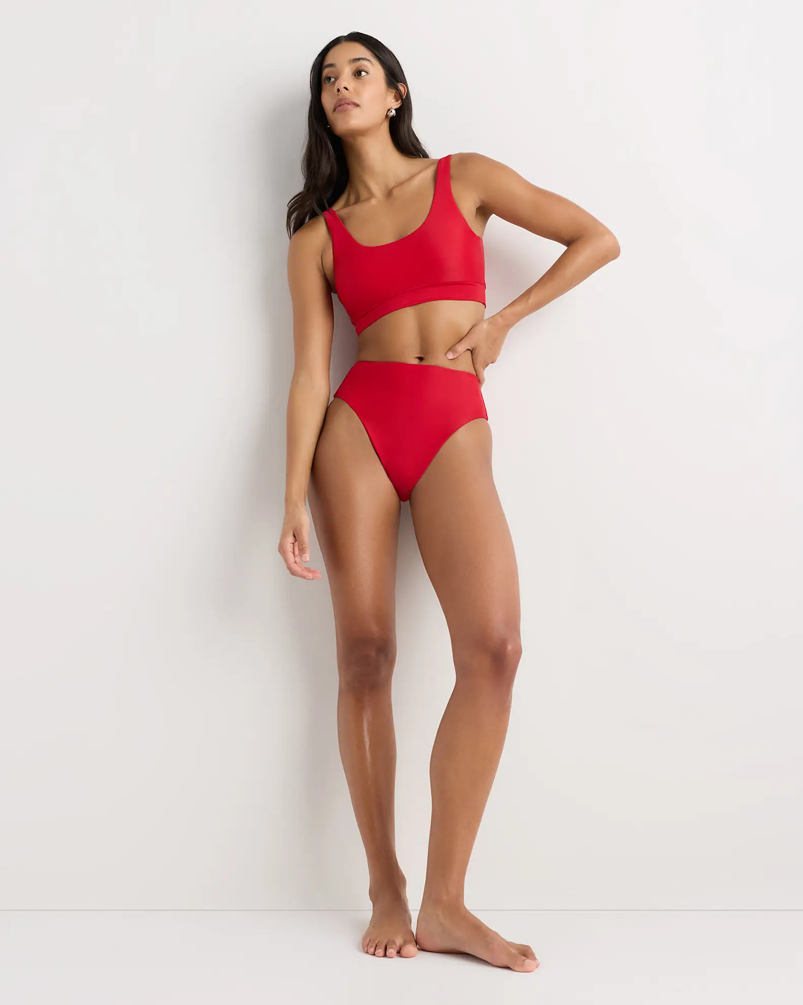 Italian High-Rise High-Leg Bikini Bottom | Quince