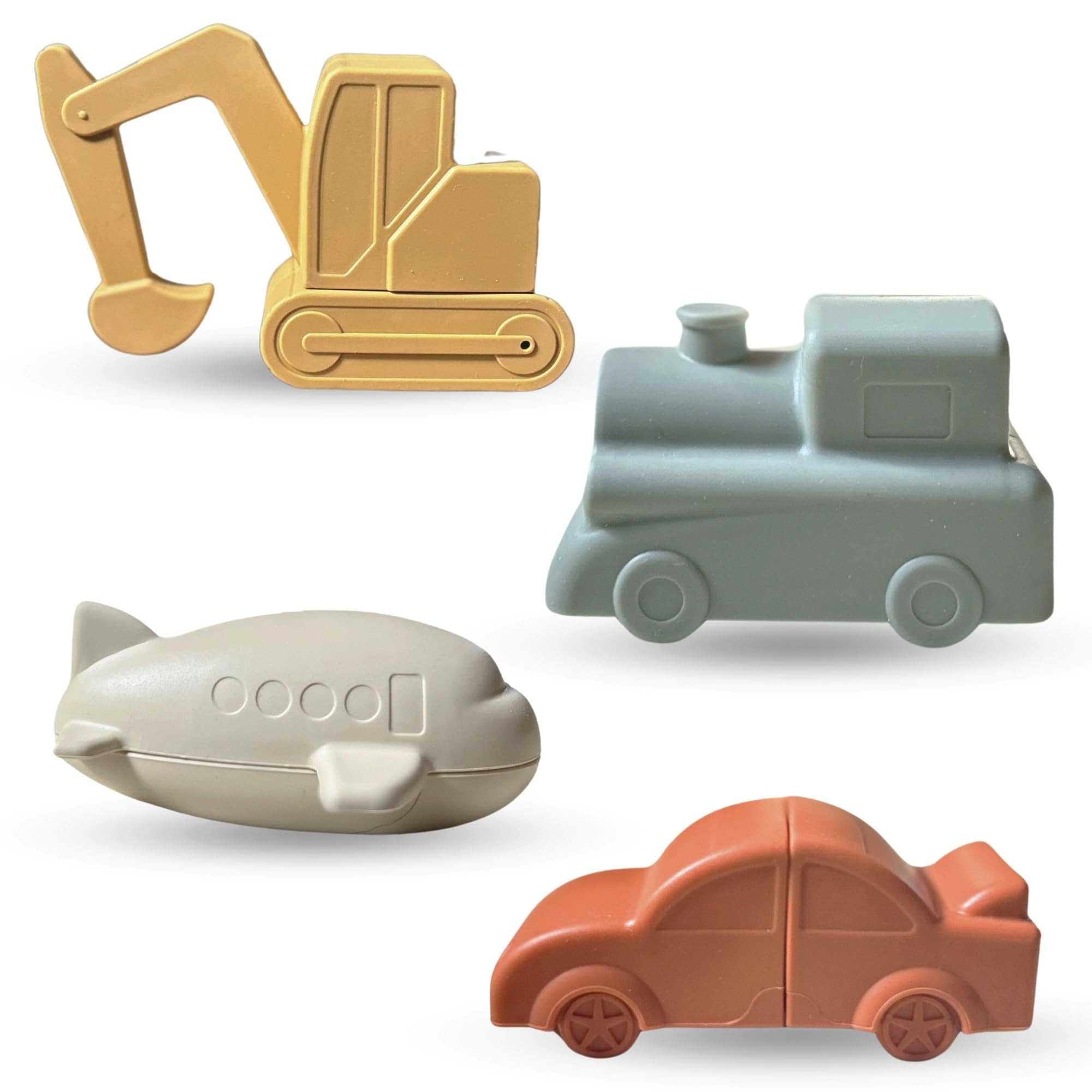 Vehicle Bath Set, Non Toxic Aesthetic Toys for Baby and Toddler, Includes a Car, Plane, Excavator... | Amazon (US)