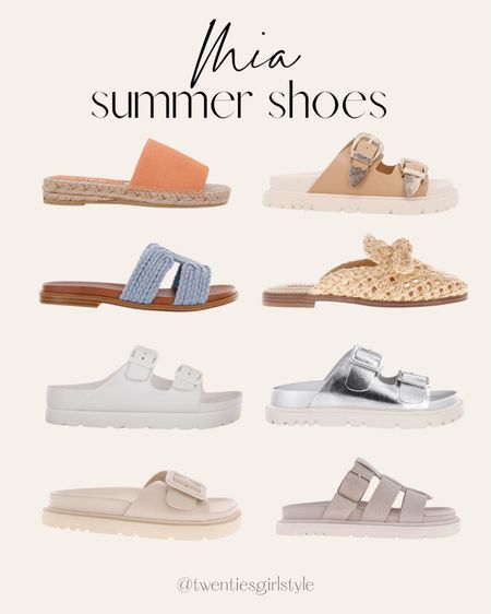Mia summer shoes 🙌🏻🙌🏻

Summer sandals, slides, mules 

#LTKStyleTip #LTKSeasonal #LTKShoeCrush