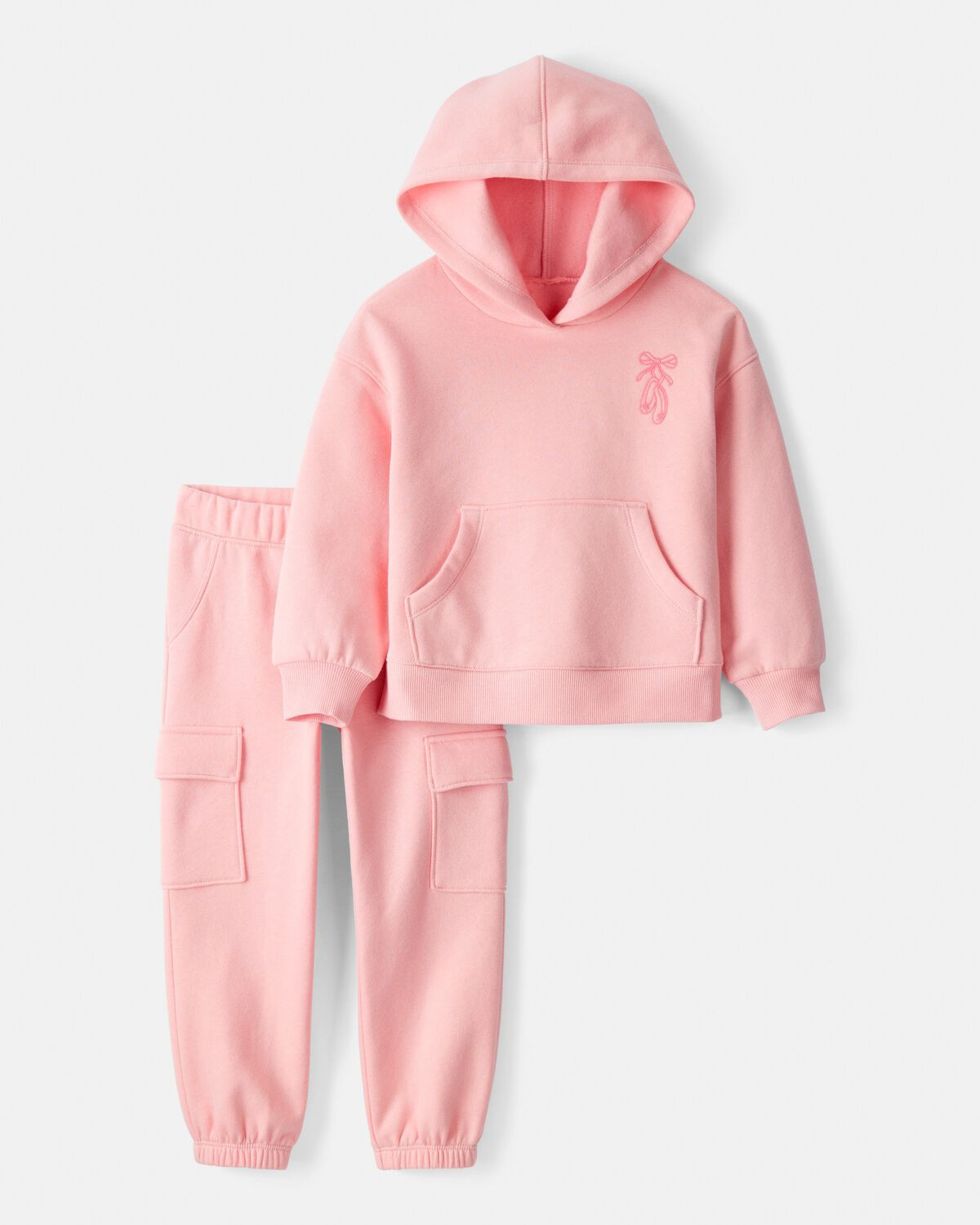 Toddler Girl 2-Piece DayDream Fleece Ballet Long-Sleeve Hoodie & Pant Set - Pink | Carter's Inc