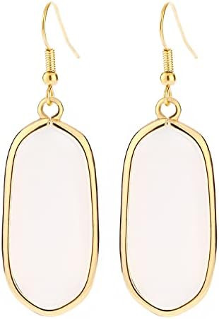Natural Crystal Healing Stone Drop Dangle Earrings for Women | Amazon (US)