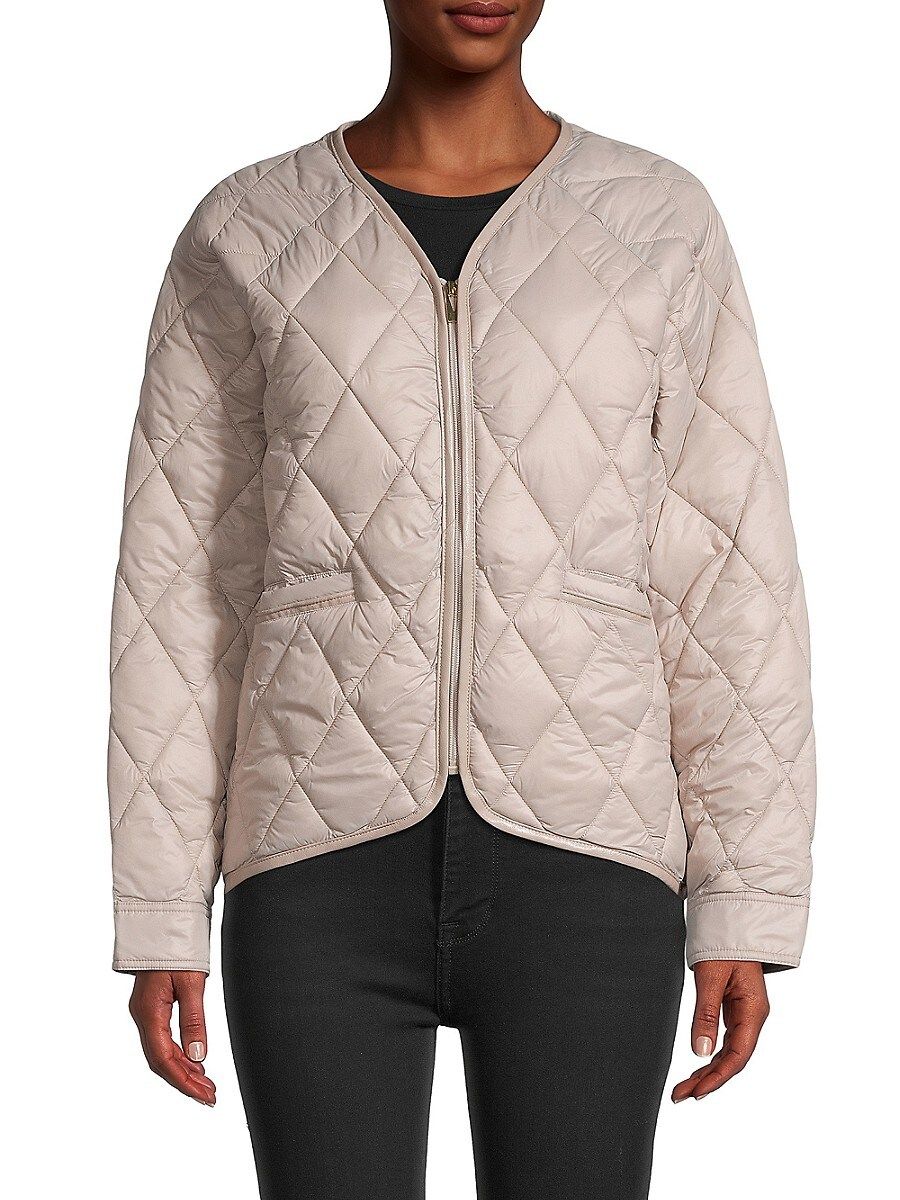 Via Spiga Women's Drop-Shoulder Quilted Jacket - Light Beige - Size M | Saks Fifth Avenue OFF 5TH