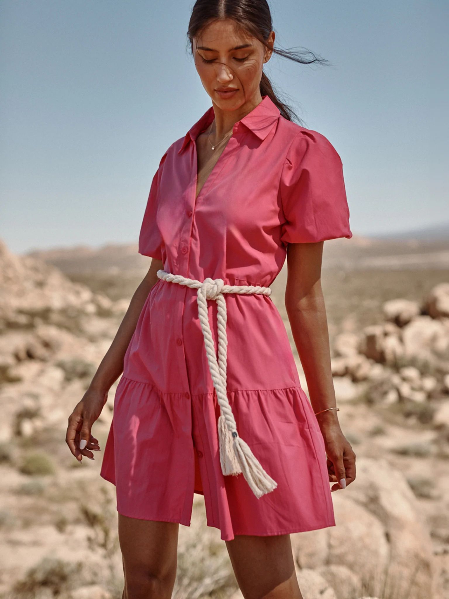 Brochu Walker | Women's Havana Mini Dress in Hot Pink | Brochu Walker