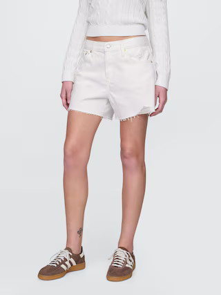 4" Mid Rise UltraSoft Relaxed Cutoff Shorts | Gap (US)