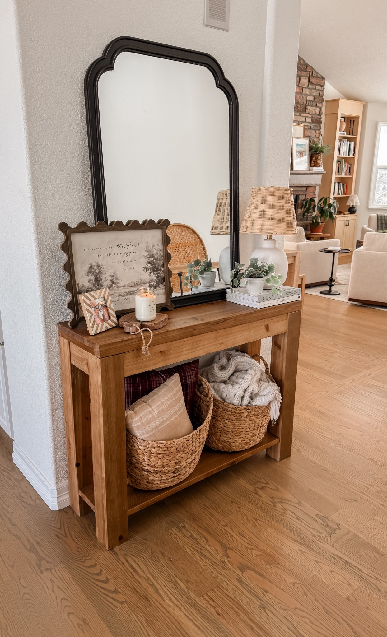 The solid wood console table from Wayfair is currently back in stock and on sale!!

#LTKSaleAlert #LTKHome