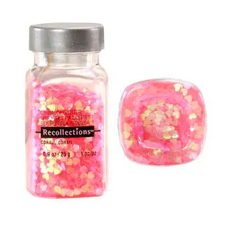 Signature Super Chunky Glitter, Coral Hearts by Recollections™ | Michaels | Michaels Stores