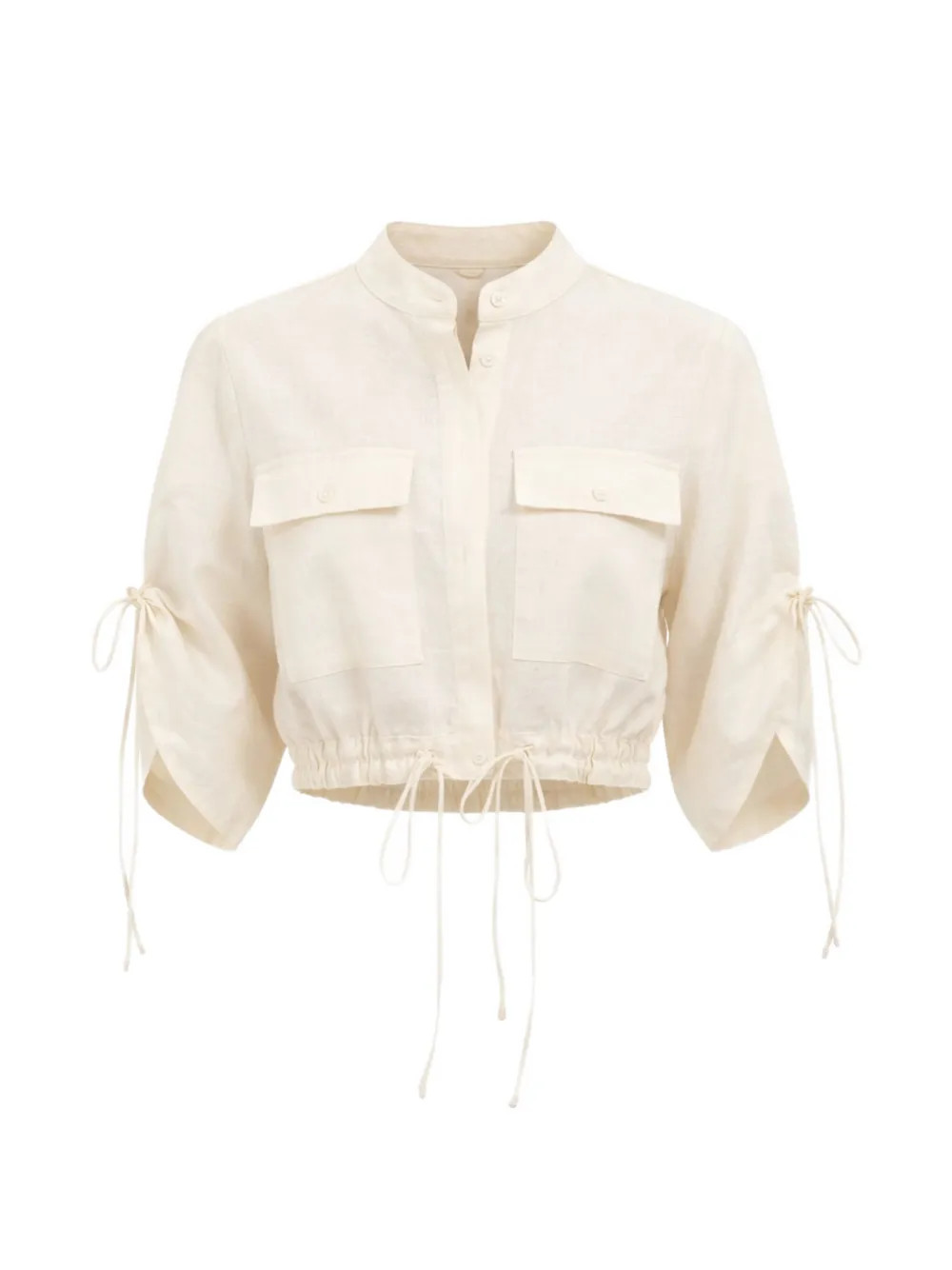 HEVRON Eva drawstring-hem Shirt | White | FARFETCH | Farfetch Global