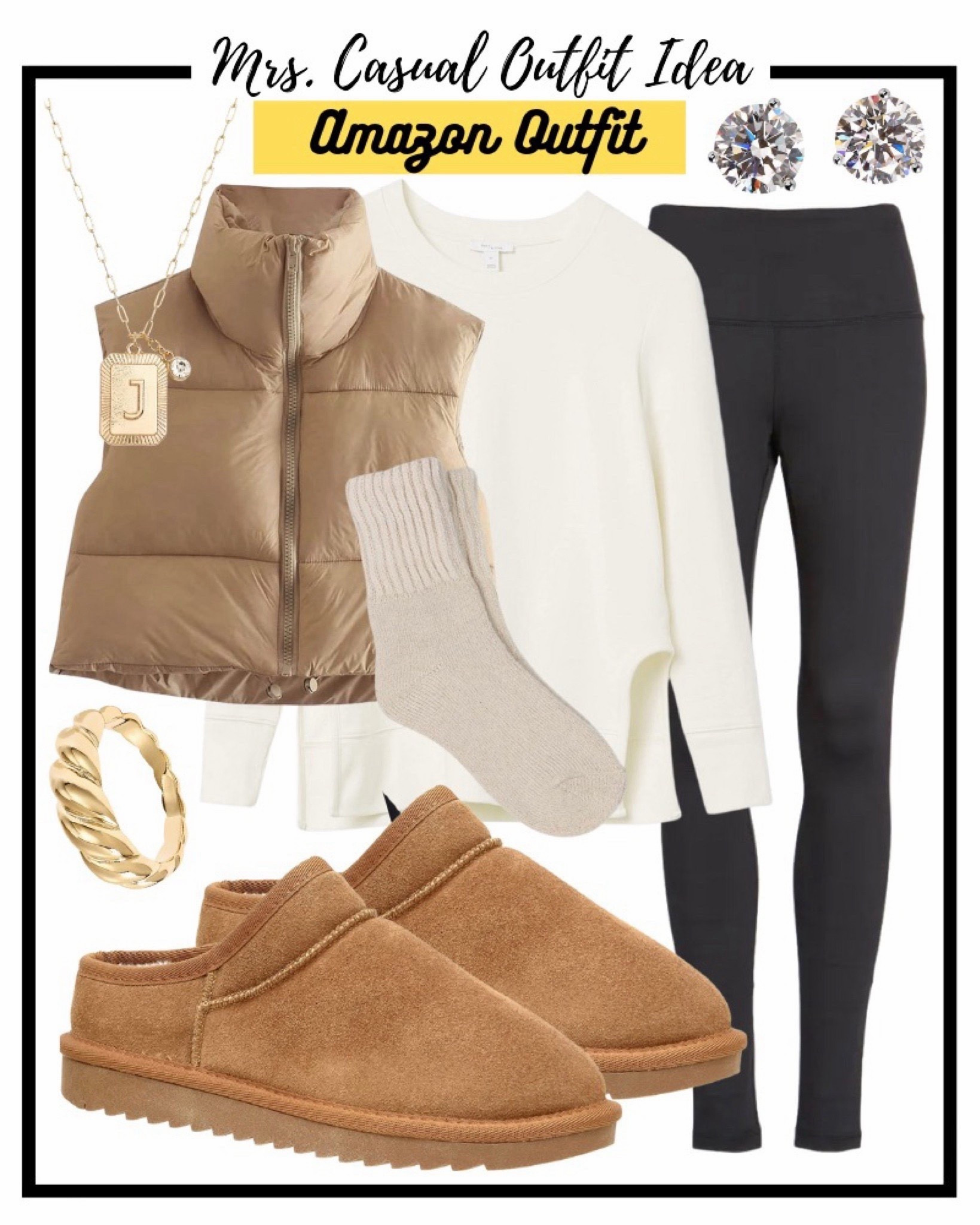 This Amazon outfit is my kind of comfy—leggings, vest, and cozy slippers 🤎 🔗⬇️

#LTKOver40 #LTKSeasonal #LTKootd